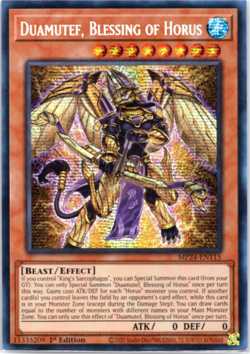 Duamutef, Blessing of Horus MP24-EN115 Prismatic Secret Rare 1st Edition Yugioh - Image 1