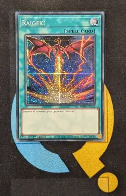 MP24-EN056 Raigeki Prismatic Secret Rare 1st Edition YuGiOh - Image 1