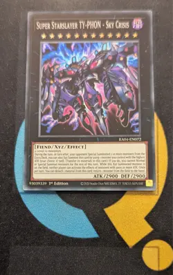 RA04-EN072 Super Starslayer TY-PHON - Sky Crisis Super Rare 1st Ed YuGiOh - Image 1
