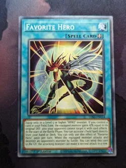 Favourite Hero LDS3-EN114 1st Edition YuGiOh TCG Card - Image 1
