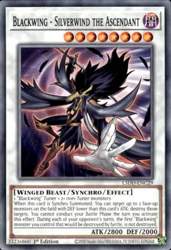Blackwing - Silverwind The Ascendant - 1st Edition L5DD-ENC29 - NM - YuGiOh - Image 1