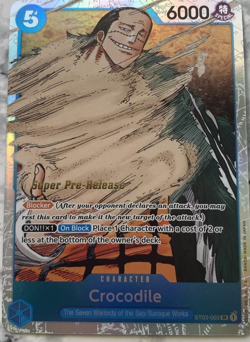 Super Pre-Release | Crocodile | ST03-003 | One Piece Card Game - Image 1