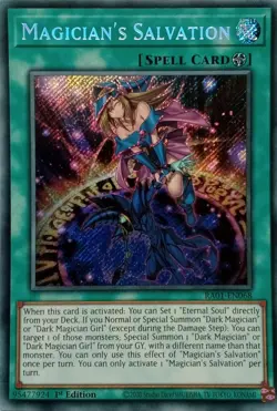 RA01-EN068 MAGICIAN'S SALVATION SECRET RARE 1ST EDITION YuGiOh CARD - Image 1