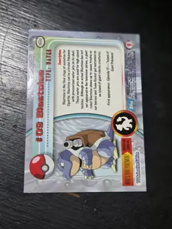 Blastoise #09 - NON-HOLO - SERIES 1 - TOPPS Pokemon Card Blue logo Lp - Image 2