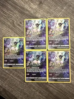 Crown Zenith Mew GG10/GG70 Galarian Gallery Holo Illustration (5) Card Lot! - Image 1