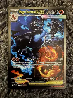 Mega Charizard x EX 125/094 Secret Rare NM Pokemon Card English Full Art - Image 1