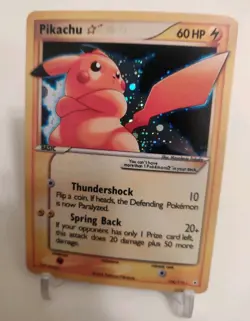 **Custom-made**HighQuality, Pikachu Gold Star"Display-card" - Image 2