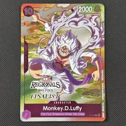 Monkey D Luffy Offline Regional 2024 Finalist P-041 One Piece Card English - Image 1
