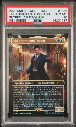 PSA 10 2023 MAGIC THE GATHERING SECRET LAIR DROP FOIL THE FOURTEENTH DOCTOR 1583 - Image 1