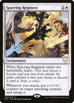 Magic the Gathering (mtg): STX: Sparring Regimen - Rare - Foil - Image 1
