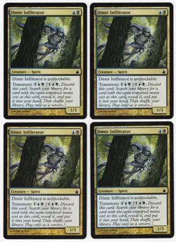 Dimir Infiltrator x4 4x 2005 Ravnica: City of Guilds PLAYSET Creature MTG NM AZ1 - Image 1