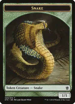 Snake Token 10x - Green - Grant-West Art - KTK Khans - MTG Magic NM - Image 1
