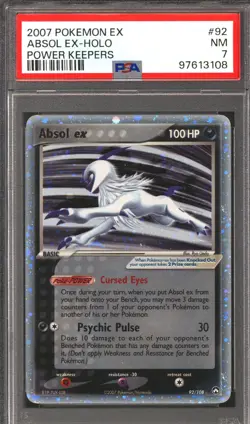 Pokemon EX Power Keepers Absol EX 92/108 PSA 7 - Image 1