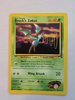 Brock's Zubat #24 Pokemon Gym Heroes NM Rare - Image 1