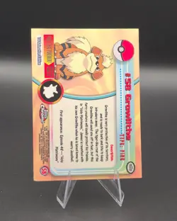 Growlithe 58 - Holo - 2000 Topps Chrome - Pokemon TV Series 1 - Image 5