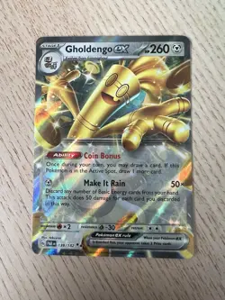 Pokemon TCG Gholdengo EX Paradox Rift 139/182 Holo Double Rare Pokemon TCG NM - Image 1