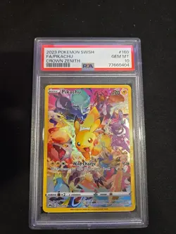 2023 Pokemon SWSH FA/Pikachu Crown Zenith PSA 10 - Image 1