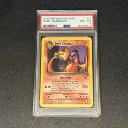 Dark Charizard 21/82 Team Rocket PSA 8 NM-MT WOTC Pokemon - Image 1
