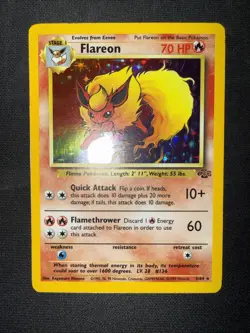Pokemon TCG Flareon Jungle 3/64 Holo Unlimited Holo Rare MP - Image 2