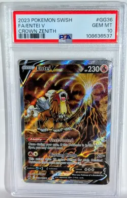 Pokemon Swsh ENTEI V Crown Zenith Full Art GG36/GG70 PSA 10 ?? GEM MINT - Image 1