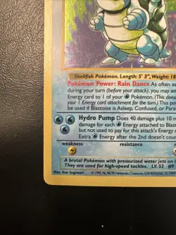 Blastoise Shadowless HOLO Base Set 02/102 1999 WOTC MP Pokemon - Image 4