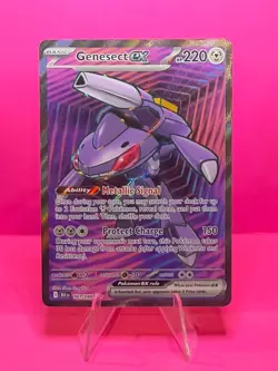 Pokemon TCG SV Black Bolt Genesect ex 161/086 Illustration Rare Full Art Holo NM - Image 1