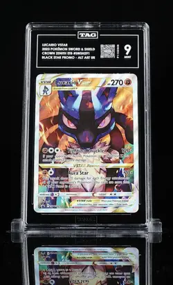 Pokemon TCG - Lucario VSTAR SWSH291 Black Star Promo - Crown Zenith - TAG Mint 9 - Image 1