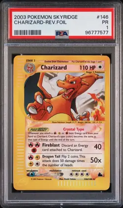 Pokemon Skyridge Charizard Reverse Holo #146 PSA 1 - Image 1