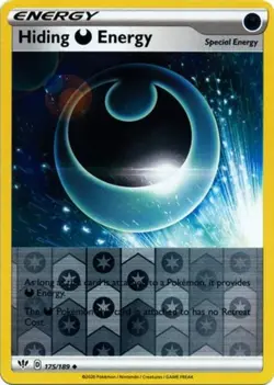 Pokemon - Hiding D Energy - 175/189 - Uncommon - Reverse Holo - Sword & Shield - - Image 1