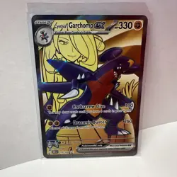 Pokemon TCG Cynthia's Garchomp EX 215/182 Full Art Destined Rivals - Image 1
