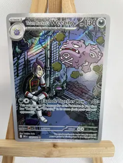 Pokemon TCG -Team Rocket's Weezing - Illustration Rare - 199/182 Destined Rivals - Image 1