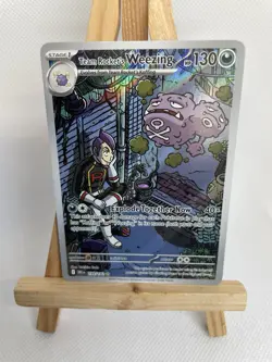 Pokemon TCG -Team Rocket's Weezing - Illustration Rare - 199/182 Destined Rivals - Image 2
