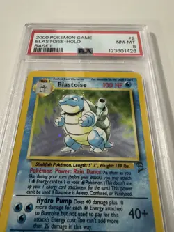 Blastoise #2/130 Pokemon TCG PSA 8 NM - Base Set II 2 - Image 3