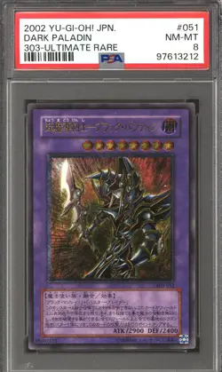 Yu-Gi-Oh Japanese Champion Black Magic Dark Paladin 303-051 Ultimate Rare PSA 8 - Image 1