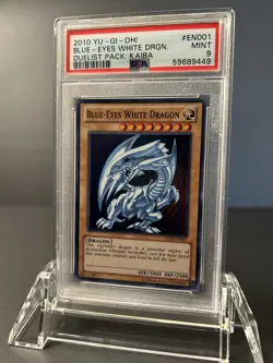 Yugioh Blue-Eyes White Dragon DPKB - EN001 Super Rare Unlimited PSA 9 - Image 1