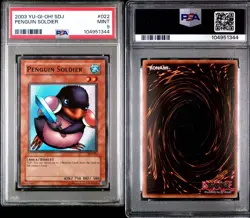 2003 YU-GI-OH! STARTER DECK: JOEY #022 PENGUIN SOLDIER, PSA 9 - Image 3