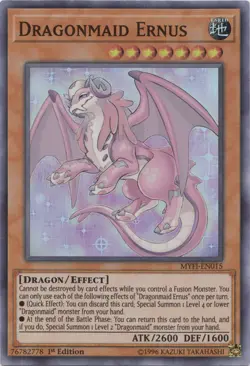 Dragonmaid Ernus - MYFI-EN015 - Super Rare - 1st Edition - Lightly Played - Image 1