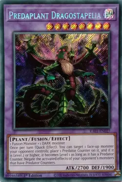 RA01-EN027 PREDAPLANT DRAGOSTAPELIA SECRET RARE 1ST EDITION YuGiOh CARD - Image 1