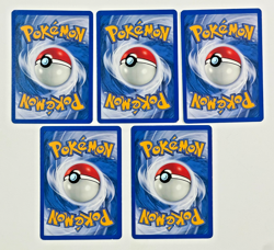 Pokemon TCG Fossil 1999-2000 Print Lot x5 - Vintage Rare Card Raichu Psyduck - Image 2