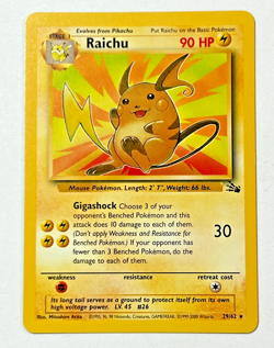 Pokemon TCG Fossil 1999-2000 Print Lot x5 - Vintage Rare Card Raichu Psyduck - Image 3