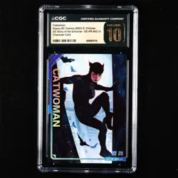 CGC PRISTINE 10 KAYOU 2023 DC Comics CCG Card DC-PR-002 Catwoman - Image 1