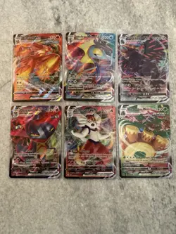 Pokemon TCG Lot of 6 Ultra Rare VMax Cards - Cinderace, Corviknight, Blaziken NM - Image 1