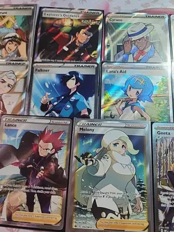 Lot Of 16 Pokemon Trainer & Supporter Cards Full Art Pokemon Cards TCG - Image 5