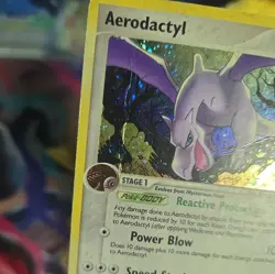Pokemon TCG EX Legend Maker - Aerodactyl #1/92 - Rare Holo Card Damaged - Image 3