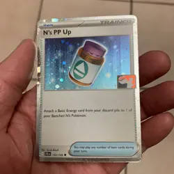 Pokemon N's PP Up 153/159 Prize Pack Series Cards Cosmo Holo Pack Fresh - NM - Image 1
