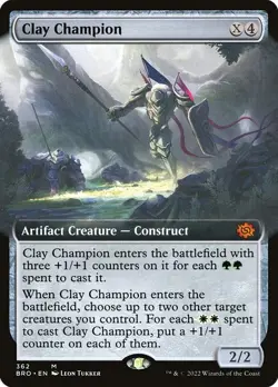 Clay Champion Extended Art Regular - The Brothers' War MTG-NM - Image 1