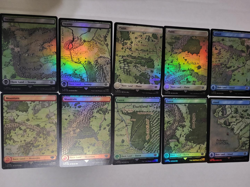 MTG LORD OF THE RINGS LANDS 10X FOIL EX-MINT FREE SHIPPING!!! - Image 1