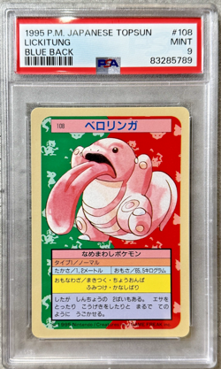 Pokemon Card Japanese Lickitung PSA 9 Mint, Topsun Blue Back #108, 1995 (1) - Image 1