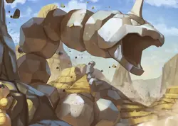 Pokemon anime spareribs pok mon sandshrew onix fanart Pad Gaming Mat Desk - Image 1