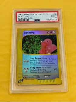 2003 Pokemon Aquapolis Lickitung Reverse Holo Foil #90/147 PSA 9 MINT - Image 1
